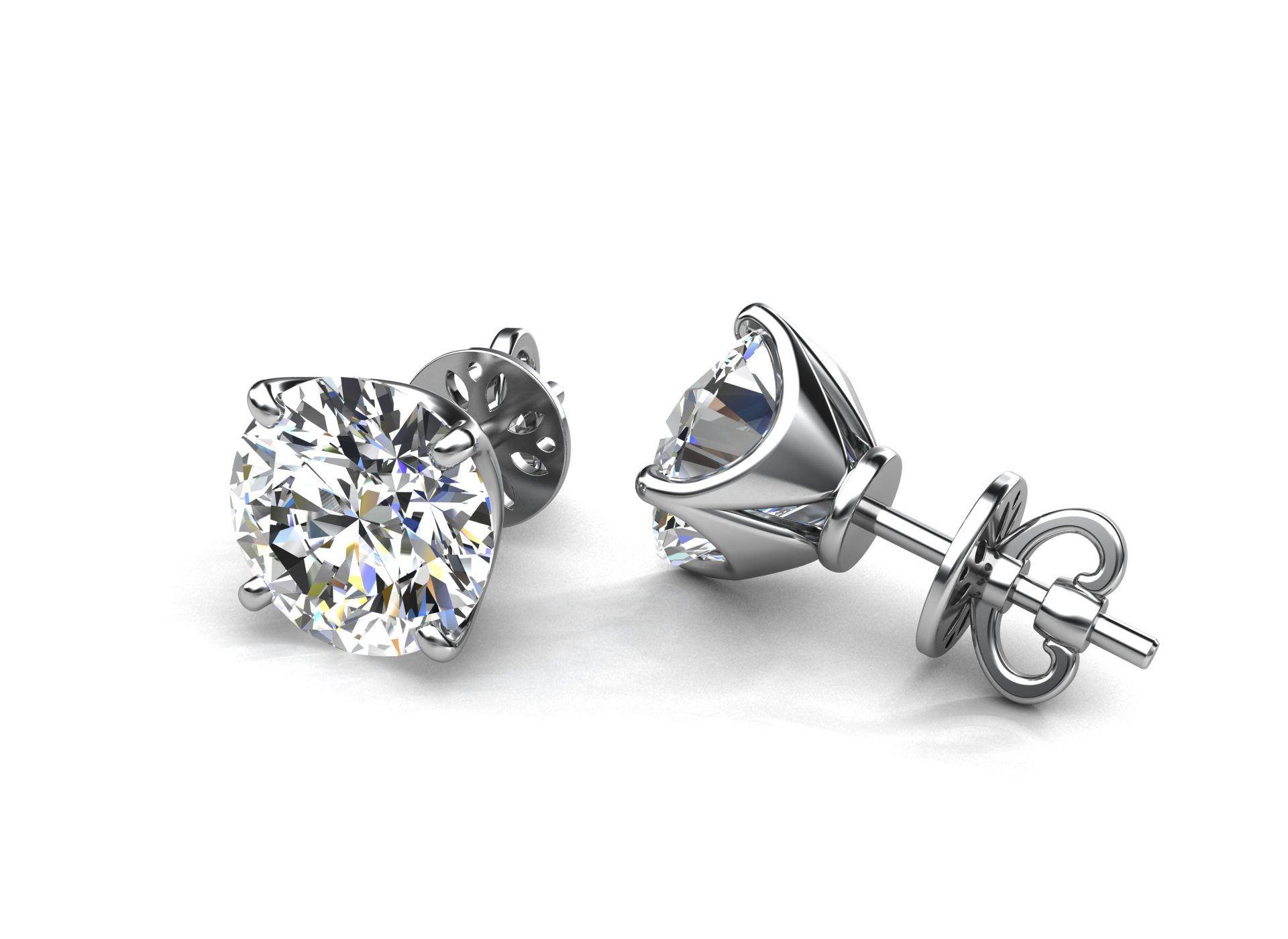 Elegant stud earrings with large stones vc4005
