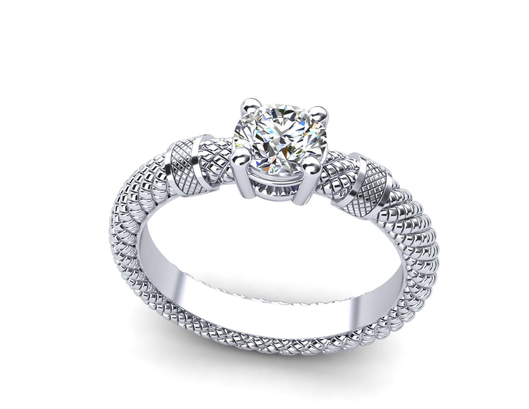 Gold Ring with a Diamond vc5004