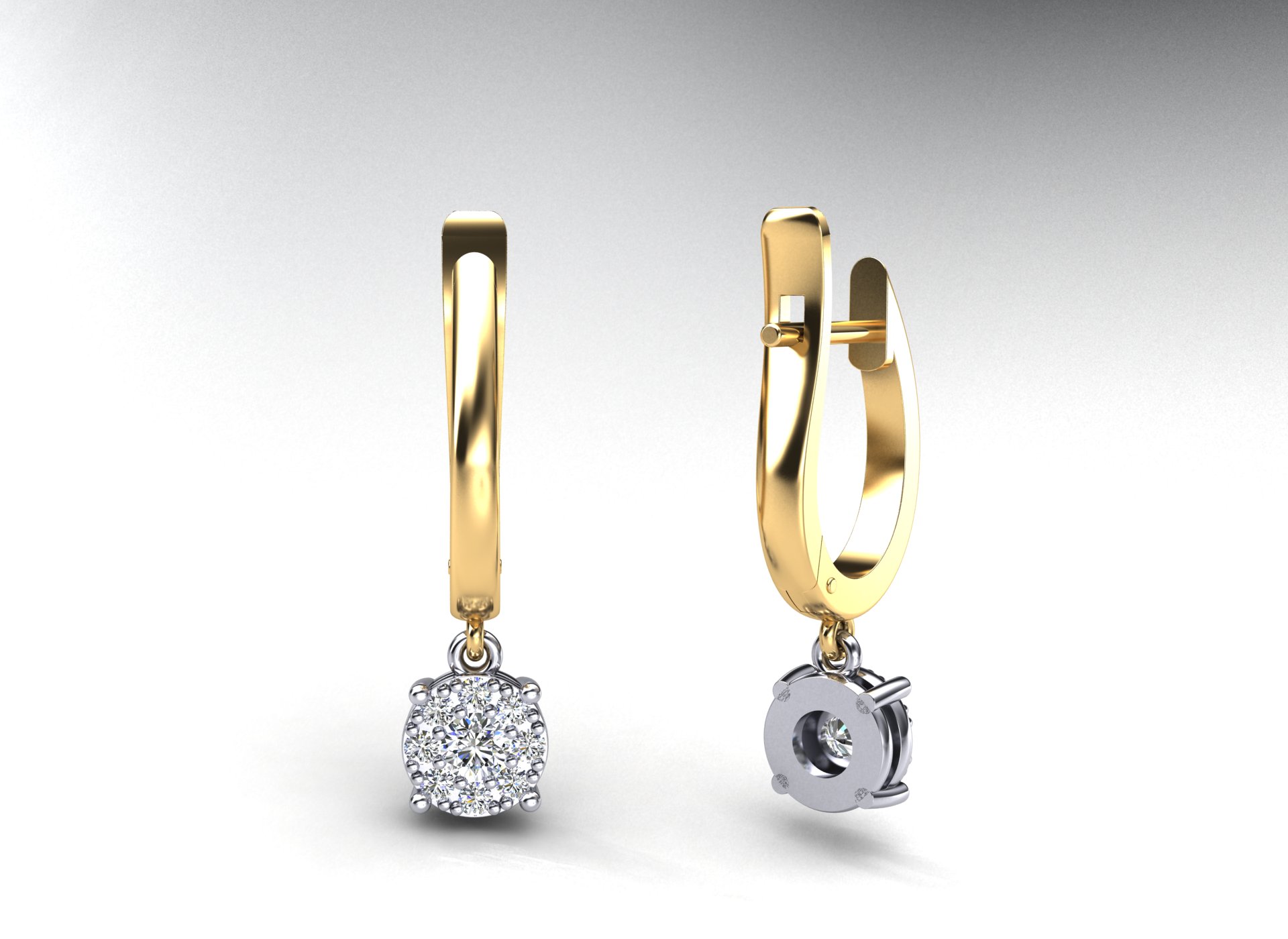 Diamond scatter earrings vc4002