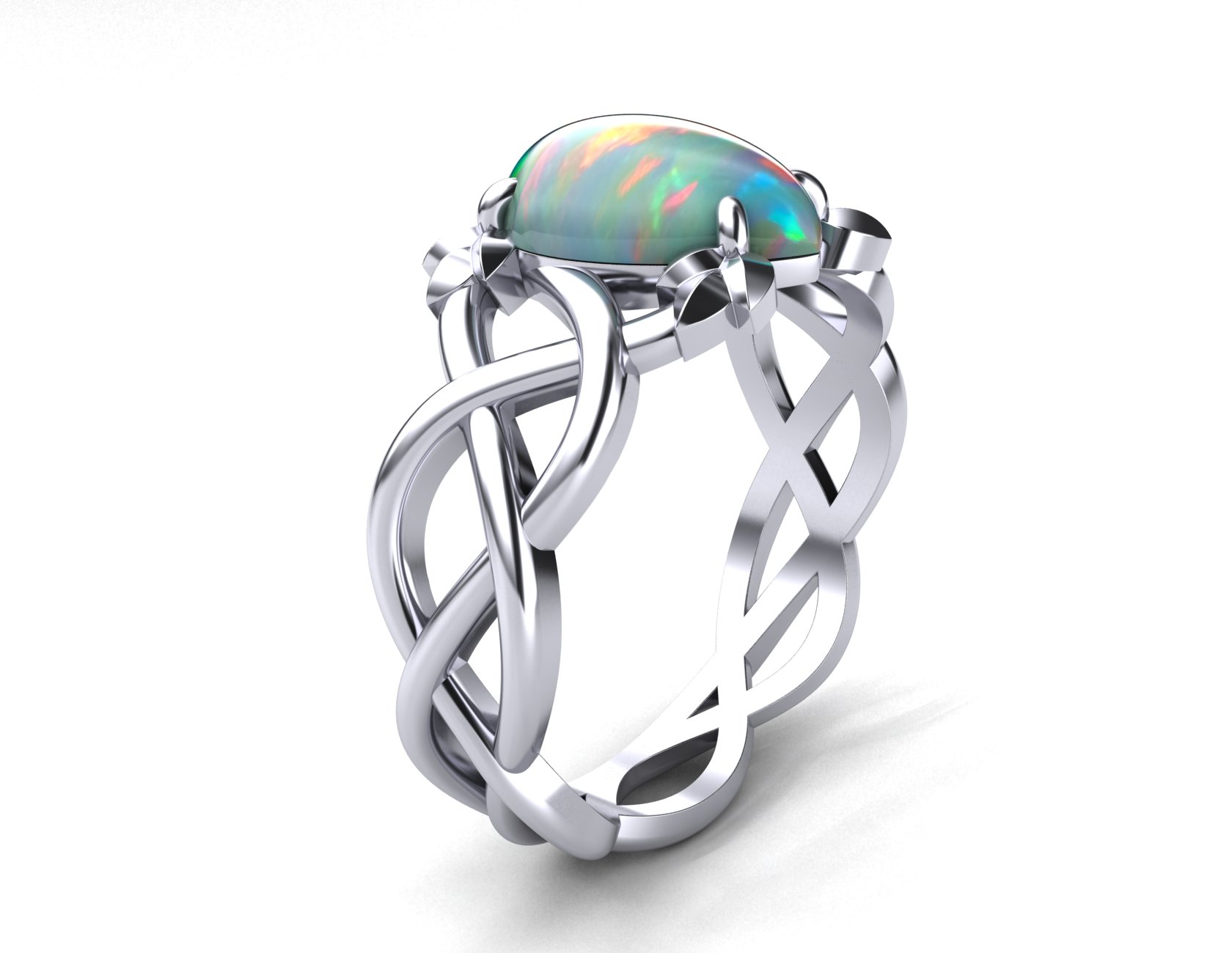 Bright opal ring vc1010