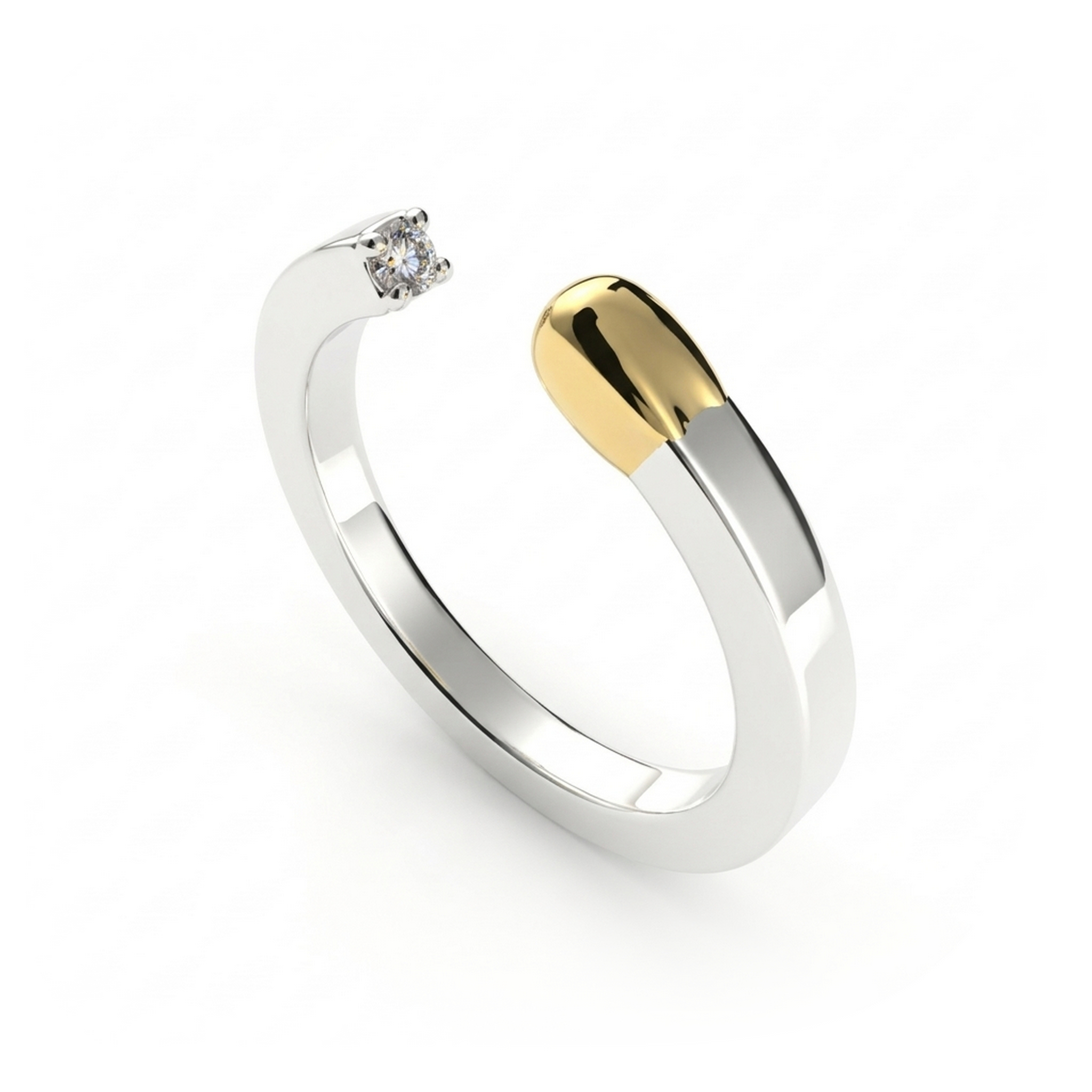Minimalist matchstick ring vd1003